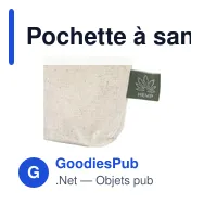 Pochette à sandwich personnalisable en chanvre avec logo - Miniature 3