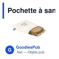 Pochette à sandwich personnalisable en chanvre avec logo - Miniature 6