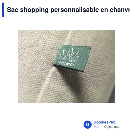 Sac shopping personnalisable en chanvre avec logo - Hemp Shopping Bag