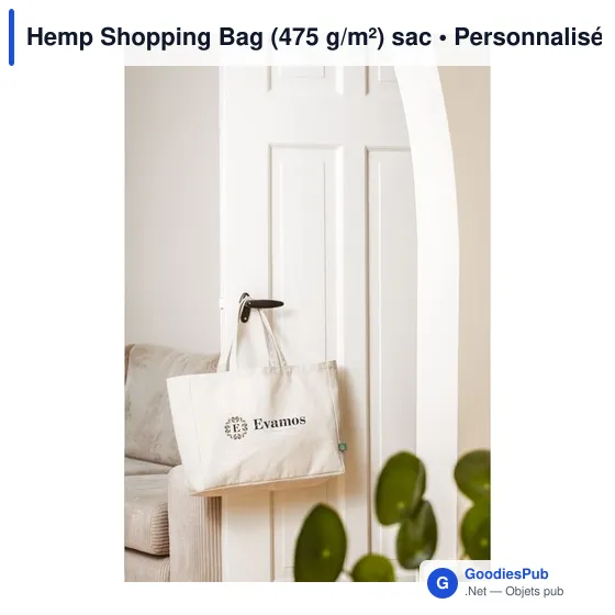 Sac shopping personnalisable en chanvre avec logo - Hemp Shopping Bag - Image 4
