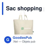 Sac shopping personnalisable en chanvre avec logo - Hemp Shopping Bag - Miniature 5