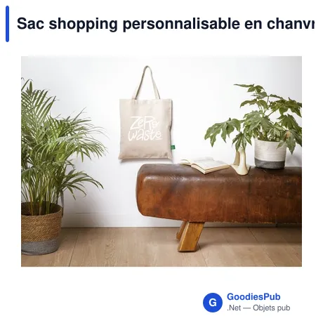 Sac shopping personnalisable en chanvre avec logo - Hemp Tote Bag