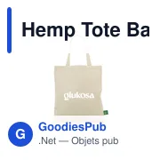 Sac shopping personnalisable en chanvre avec logo - Hemp Tote Bag - Miniature 3