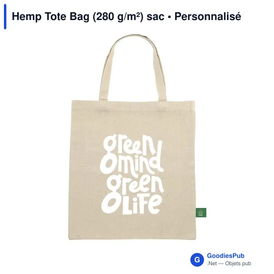 Sac shopping personnalisable en chanvre avec logo - Hemp Tote Bag - Image 4
