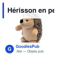 Hérisson en peluche personnalisable avec logo - Danica - Miniature 2