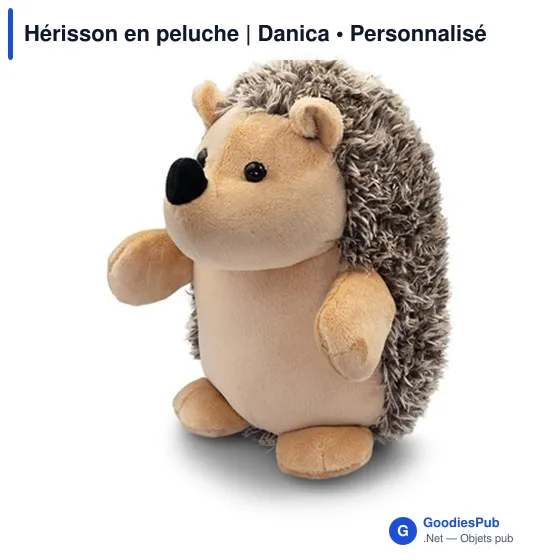 Hérisson en peluche personnalisable avec logo - Danica - Image 2
