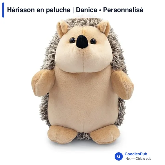 Hérisson en peluche personnalisable avec logo - Danica - Image 3