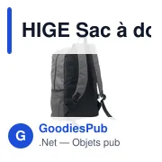 HIGE Sac à dos polyester 600D RPET - Miniature 2