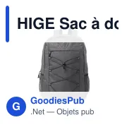 HIGE Sac à dos polyester 600D RPET - Miniature 3