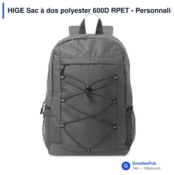 HIGE Sac à dos polyester 600D RPET - Image 3
