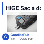 HIGE Sac à dos polyester 600D RPET - Miniature 4
