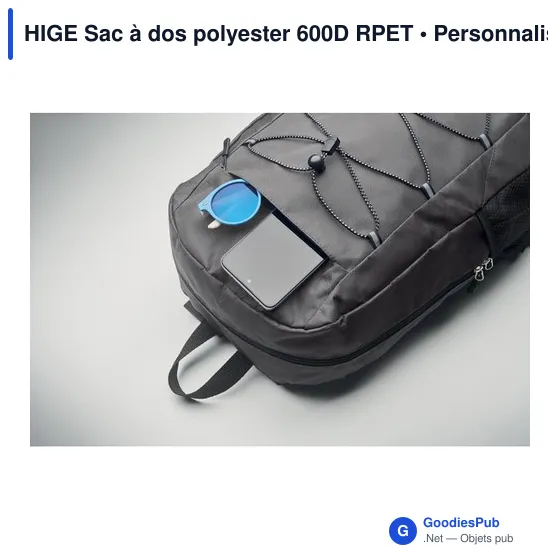 HIGE Sac à dos polyester 600D RPET - Image 4