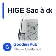 HIGE Sac à dos polyester 600D RPET - Miniature 7