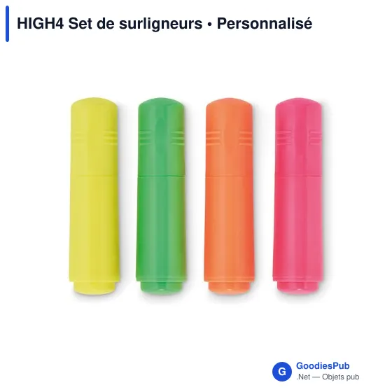 Surligneurs personnalisables avec logo - HIGH4 Set de surligneurs - Image 2