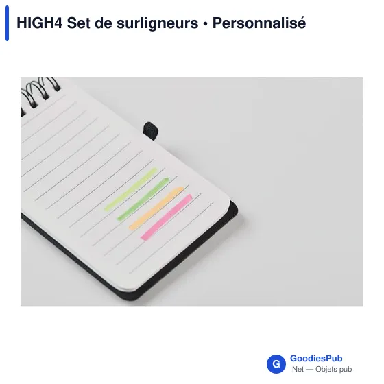 Surligneurs personnalisables avec logo - HIGH4 Set de surligneurs - Image 4
