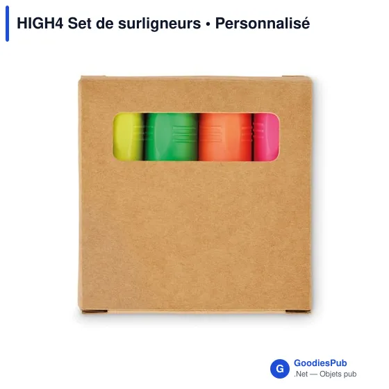 Surligneurs personnalisables avec logo - HIGH4 Set de surligneurs - Image 5