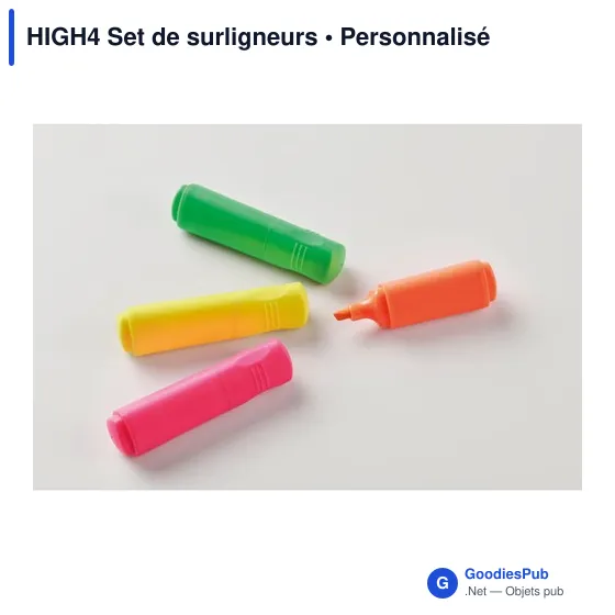 Surligneurs personnalisables avec logo - HIGH4 Set de surligneurs - Image 7
