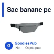 Sac banane personnalisable HIPLA avec logo en 600D RPET - Miniature 1