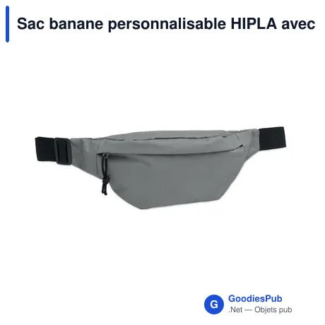 Sac banane personnalisable HIPLA avec logo en 600D RPET