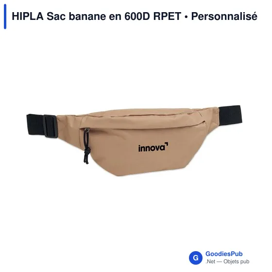 Sac banane personnalisable HIPLA avec logo en 600D RPET - Image 11