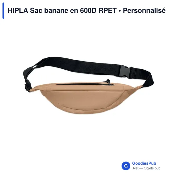 Sac banane personnalisable HIPLA avec logo en 600D RPET - Image 12