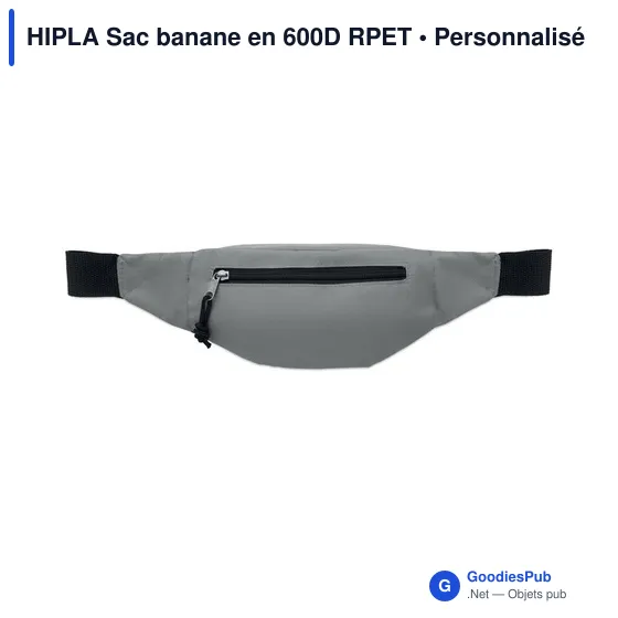 Sac banane personnalisable HIPLA avec logo en 600D RPET - Image 3