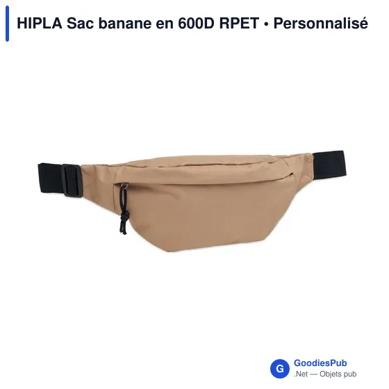 Sac banane personnalisable HIPLA avec logo en 600D RPET - Image 7