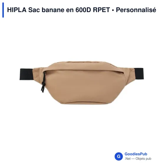 Sac banane personnalisable HIPLA avec logo en 600D RPET - Image 8