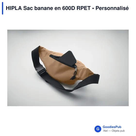 Sac banane personnalisable HIPLA avec logo en 600D RPET - Image 10