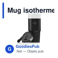 Mug isotherme personnalisable Hippo Recycled Steel Cup 900 ml avec logo - Miniature 2