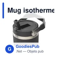 Mug isotherme personnalisable Hippo Recycled Steel Cup 900 ml avec logo - Miniature 3