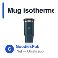 Mug isotherme personnalisable Hippo Recycled Steel Cup 900 ml avec logo - Miniature 5