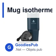 Mug isotherme personnalisable Hippo Recycled Steel Cup 900 ml avec logo - Miniature 6