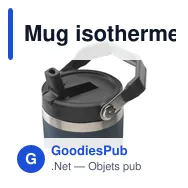 Mug isotherme personnalisable Hippo Recycled Steel Cup 900 ml avec logo - Miniature 7