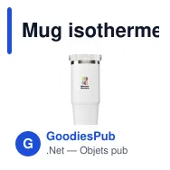 Mug isotherme personnalisable Hippo Recycled Steel Cup 900 ml avec logo - Miniature 9