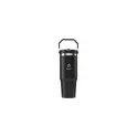 Variante noir - Mug isotherme personnalisable Hippo Recycled Steel Cup 900 ml avec logo