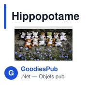 Porte-clés hippopotame en peluche personnalisable avec logo | Patsy - Miniature 3