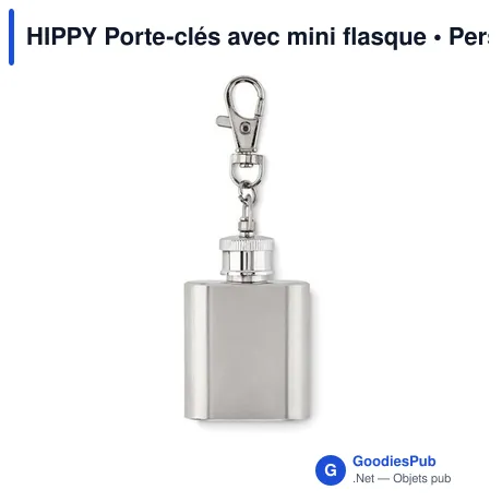 HIPPY Porte-clés avec mini flasque