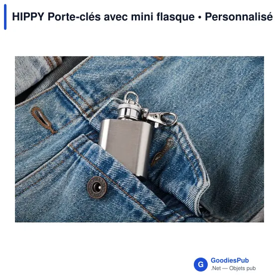 HIPPY Porte-clés avec mini flasque - Image 4