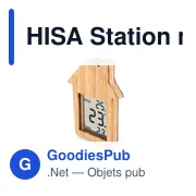 HISA Station météo en bambou - Miniature 1
