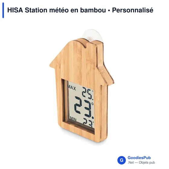 HISA Station météo en bambou - Image 1