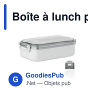 Boîte à lunch personnalisable HOAGIE avec logo en PP - Miniature 1
