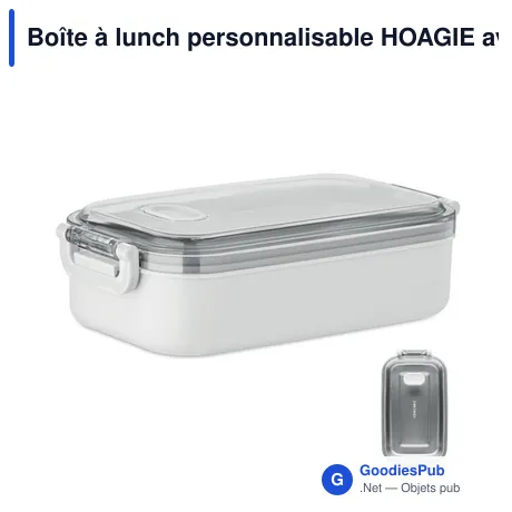 Boîte à lunch personnalisable HOAGIE avec logo en PP
