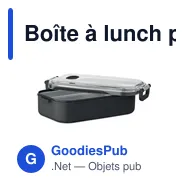 Boîte à lunch personnalisable HOAGIE avec logo en PP - Miniature 11