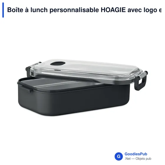 Boîte à lunch personnalisable HOAGIE avec logo en PP - Image 11