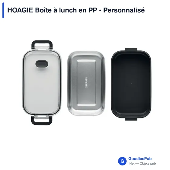 Boîte à lunch personnalisable HOAGIE avec logo en PP - Image 12