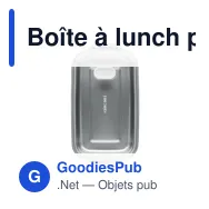 Boîte à lunch personnalisable HOAGIE avec logo en PP - Miniature 4