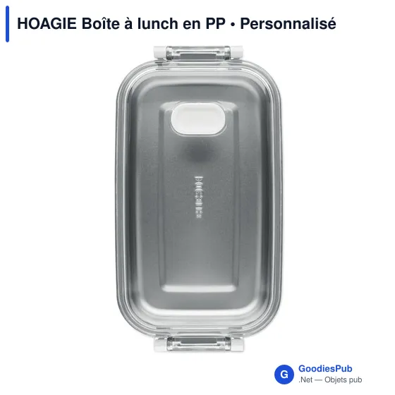 Boîte à lunch personnalisable HOAGIE avec logo en PP - Image 4