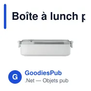 Boîte à lunch personnalisable HOAGIE avec logo en PP - Miniature 5