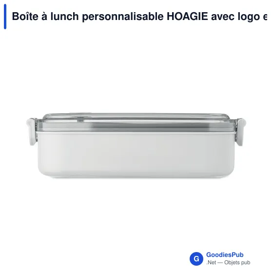Boîte à lunch personnalisable HOAGIE avec logo en PP - Image 5